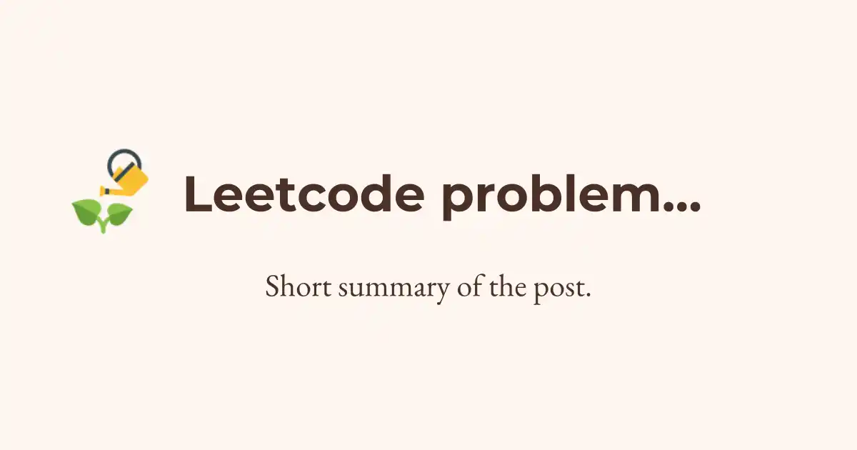 Leetcode problem solving strategy